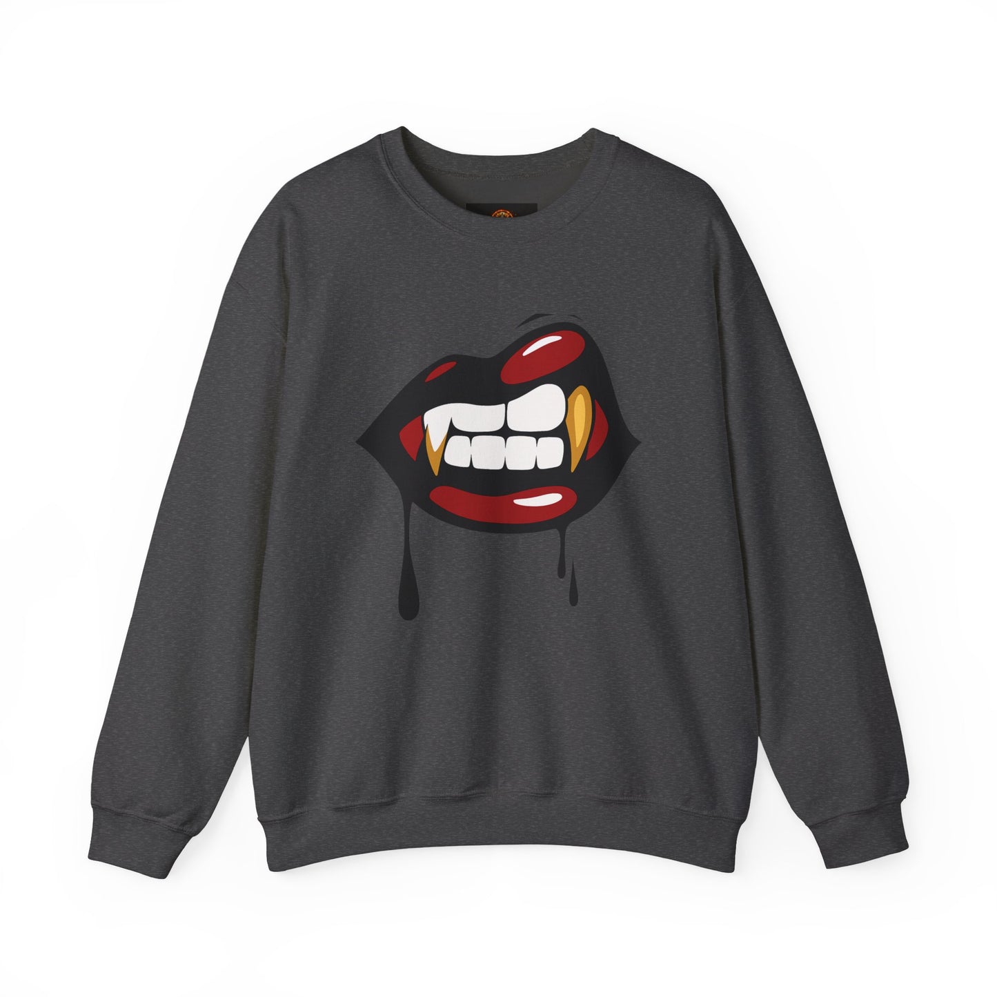 Vampire Bite Crewneck Sweatshirt | Gothic Streetwear | Dark Feminine Fashion | Edgy Alt Style |
