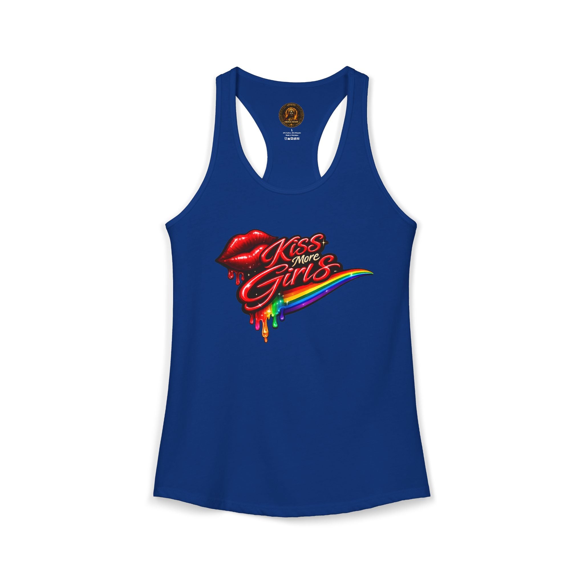 Kiss More Girls Pride Racerback Tank | Hexa Noir Pride '26 Collection