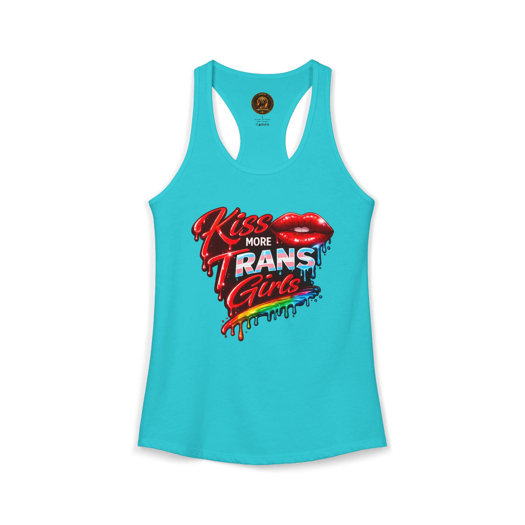 Kiss More Trans Girls Racerback Tank | Hexa Noir Pride '26 Collection
