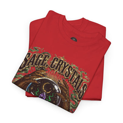 Sage, Crystals, and Trap Music, Casual Wear, Gift for Music Lovers, Spiritual Tee