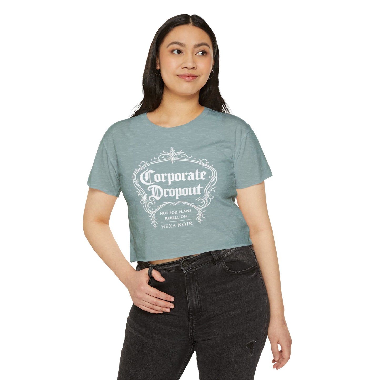 Corporate Dropout Crop Top — Gothic Festival Women's Crop Tee