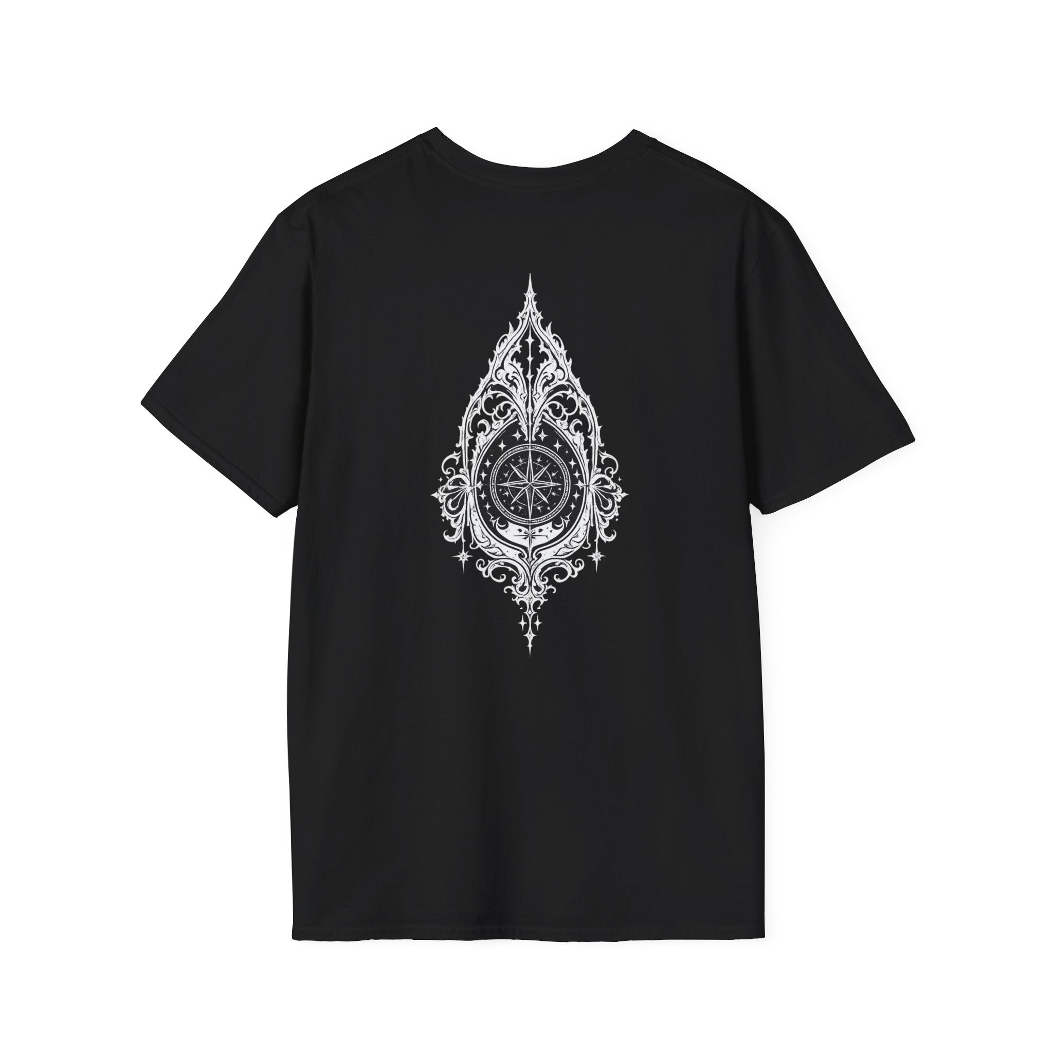Compass Rose Vintage Nautical Back Print Unisex Graphic Tee