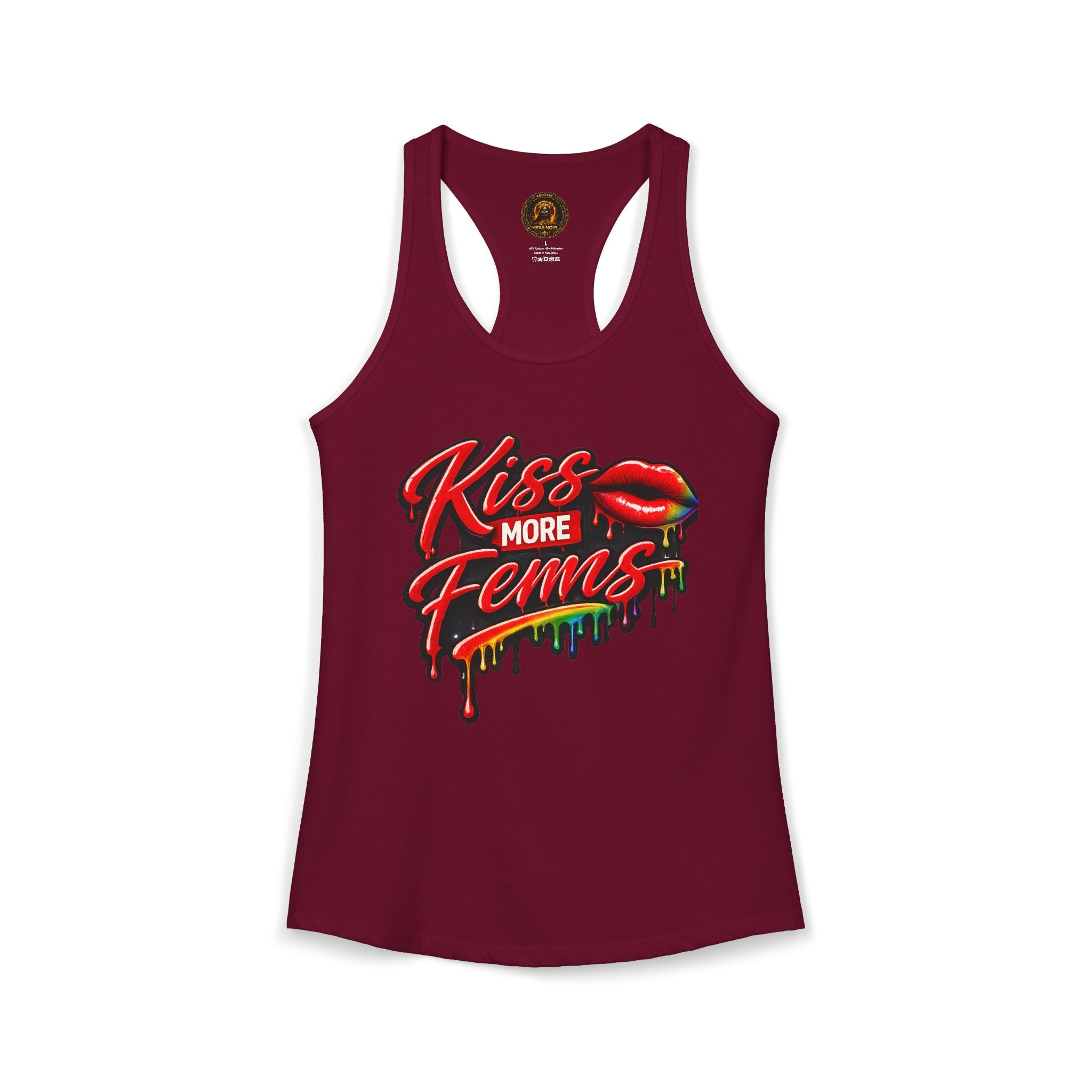 Kiss More Fems Pride Racerback Tank| Hexa Noir Pride '26 Collection