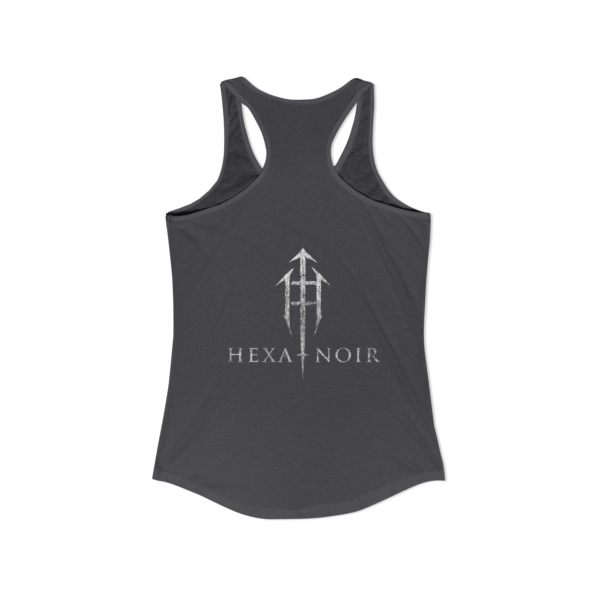 HEXA NOIR NOCTURNAL: Hallowed Nocturnal Saints Tank | Gothic Skull Floral Racerback | Dark Spiritual Streetwear