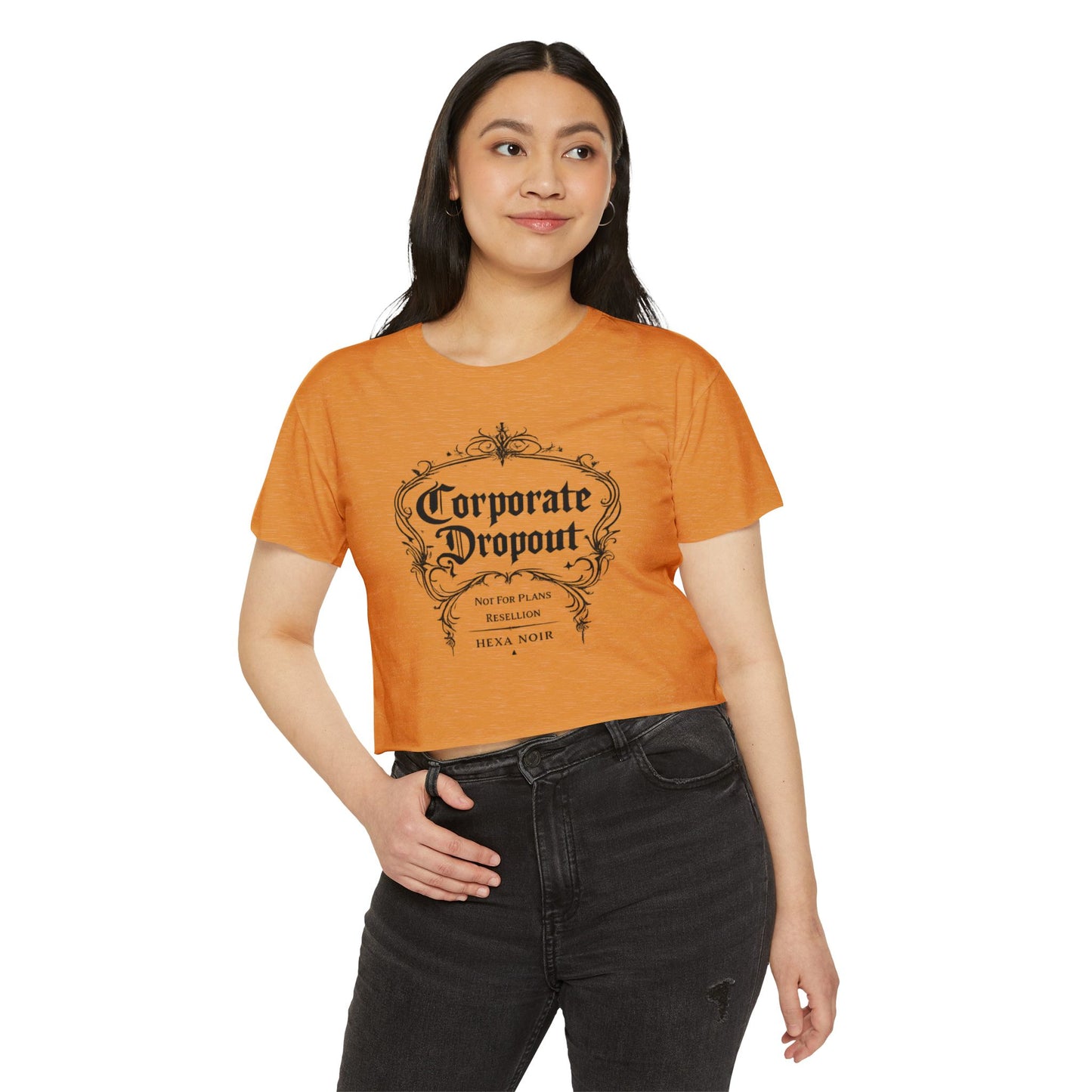 Corporate Dropout Crop Top — Gothic Festival Women's Crop Tee
