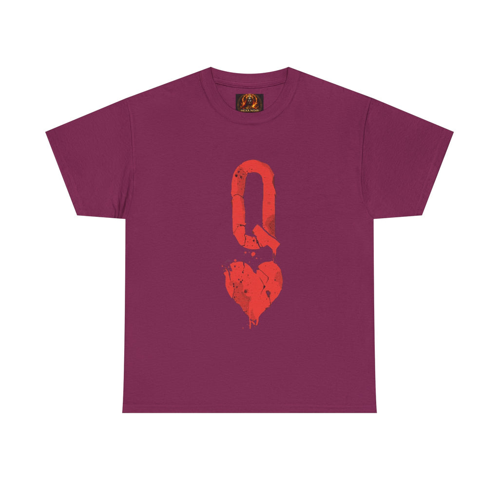 Queen of Hearts Unisex Graphic Tee — Romantic Playing Card Design
