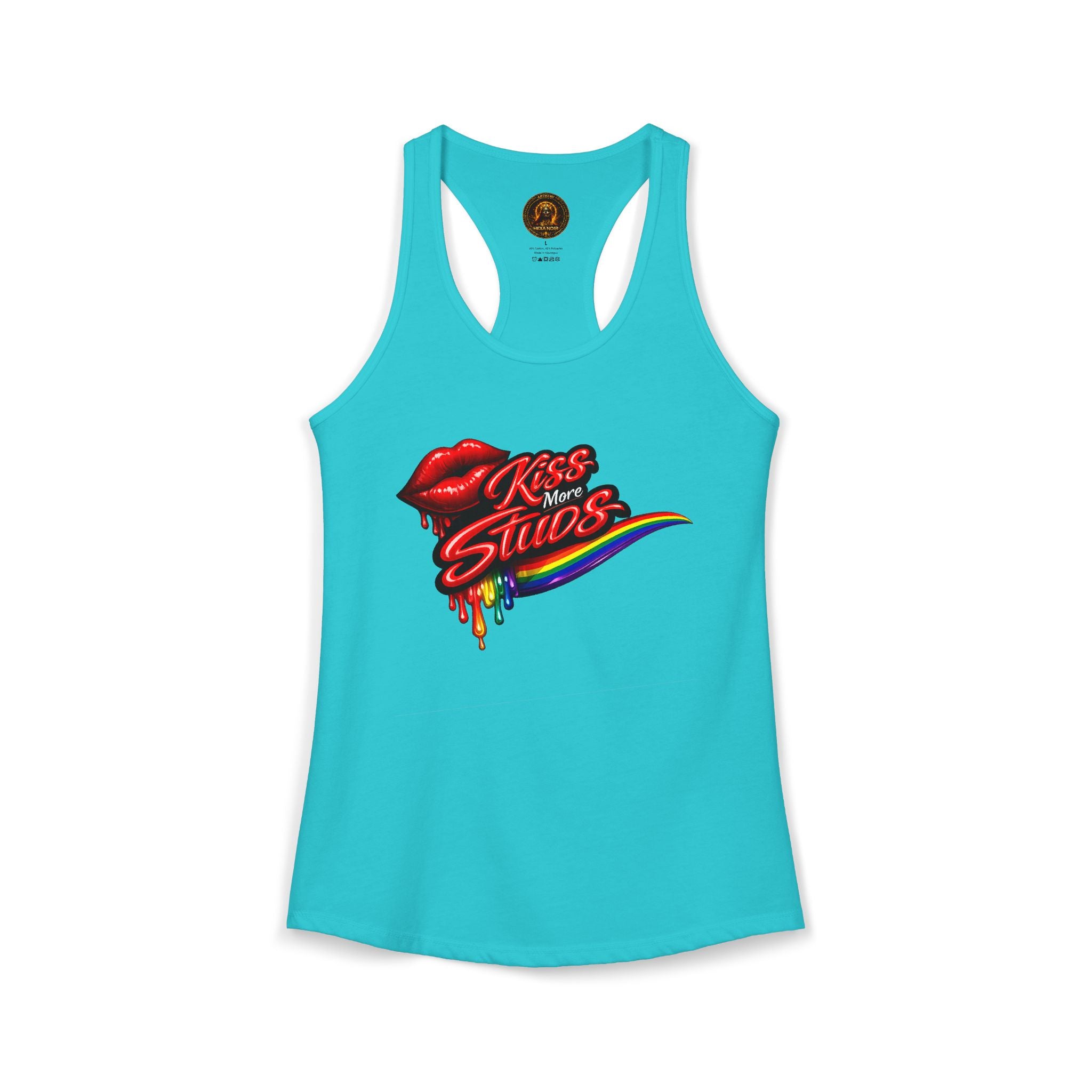 Kiss More Studs Racerback Tank  | Hexa Noir Pride '26