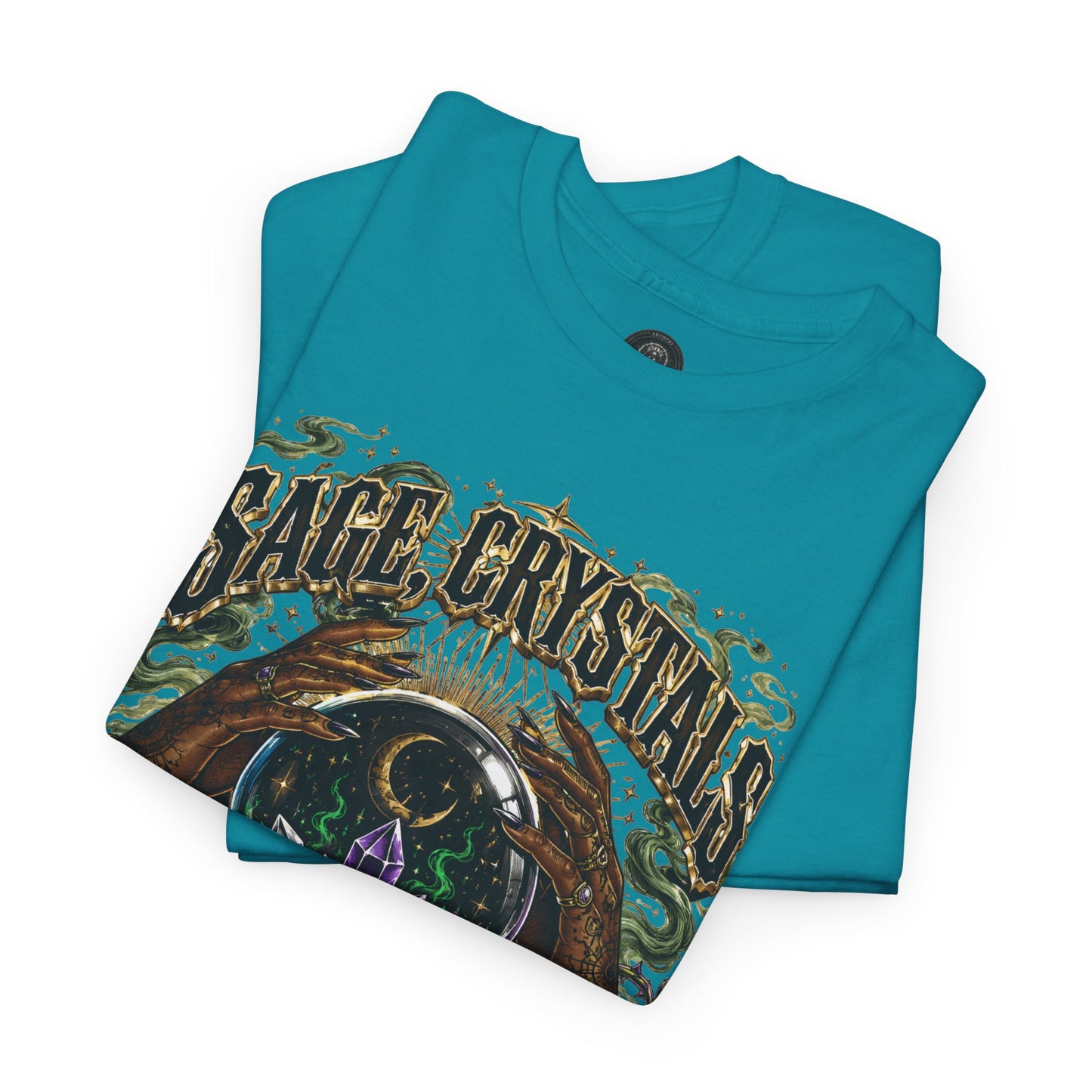 Sage, Crystals, and Trap Music, Casual Wear, Gift for Music Lovers, Spiritual Tee