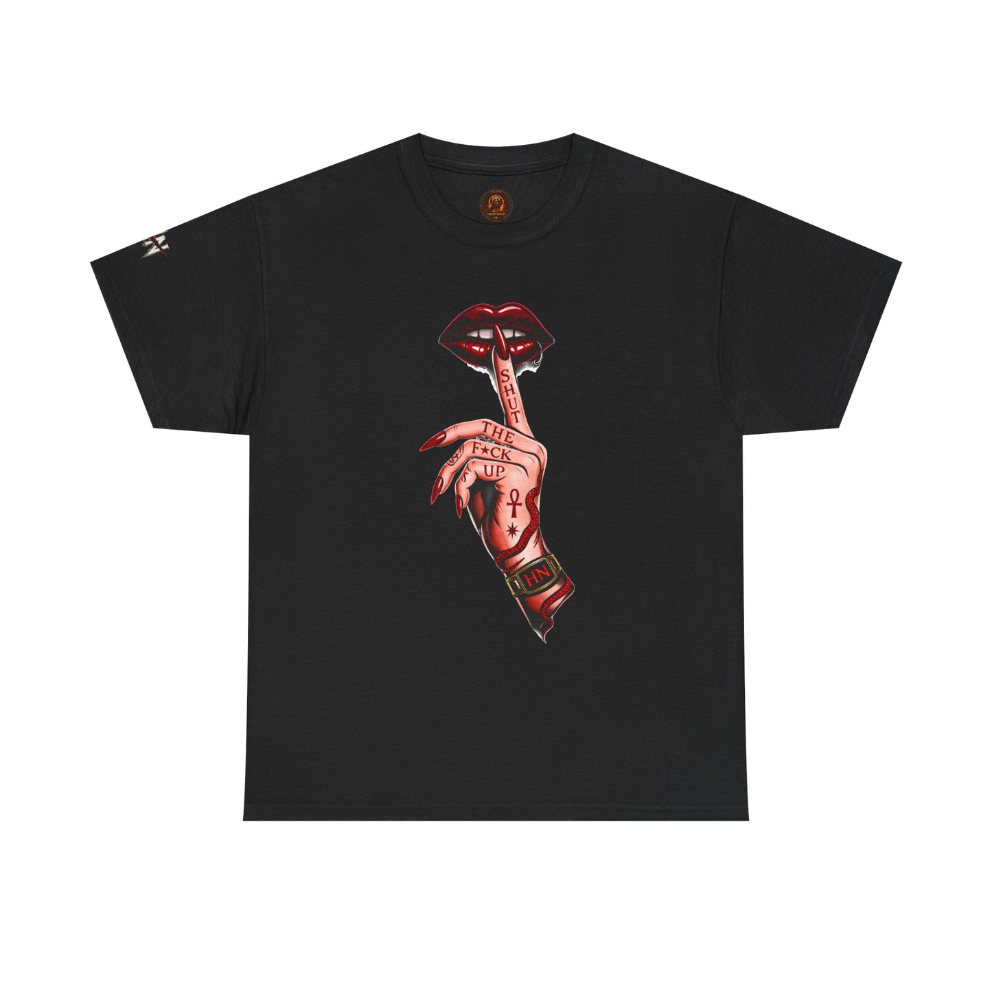 SILENCE. Statement Tee | Gothic Streetwear Shirt | Unisex Dark Aesthetic | Hexa Noir Graphic Tee