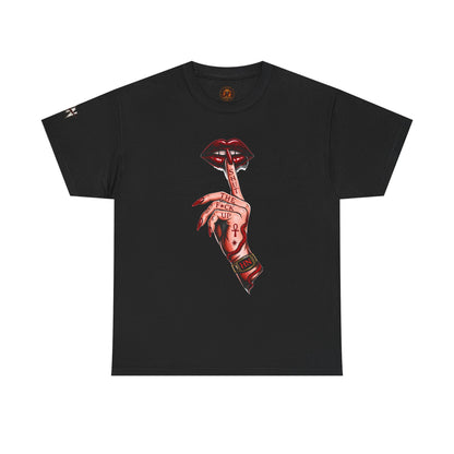 SILENCE. Statement Tee | Gothic Streetwear Shirt | Unisex Dark Aesthetic | Hexa Noir Graphic Tee