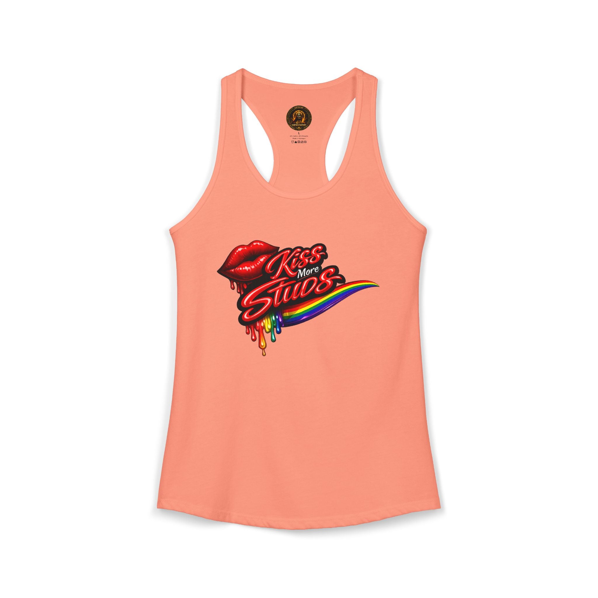 Kiss More Studs Racerback Tank  | Hexa Noir Pride '26