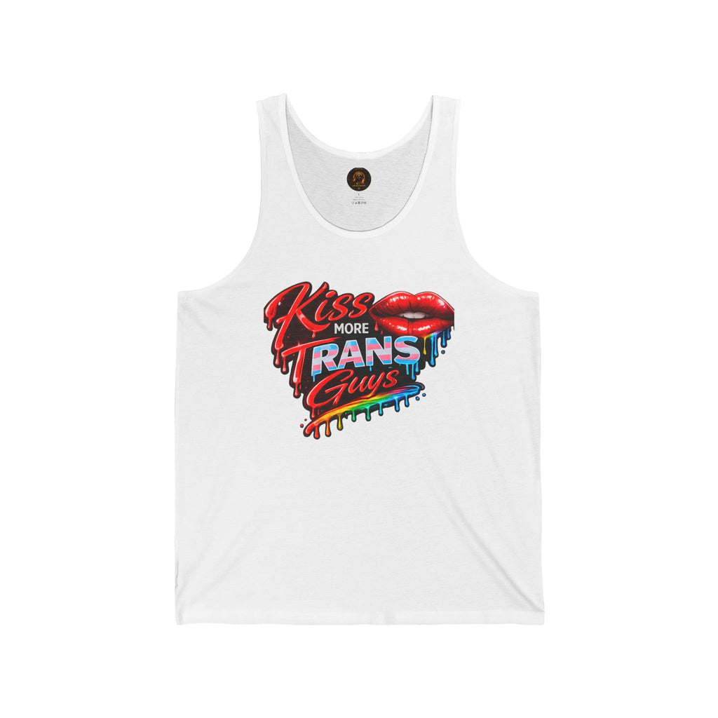 Kiss More Trans Guys Rainbow Tank| Hexa Noir Pride '26