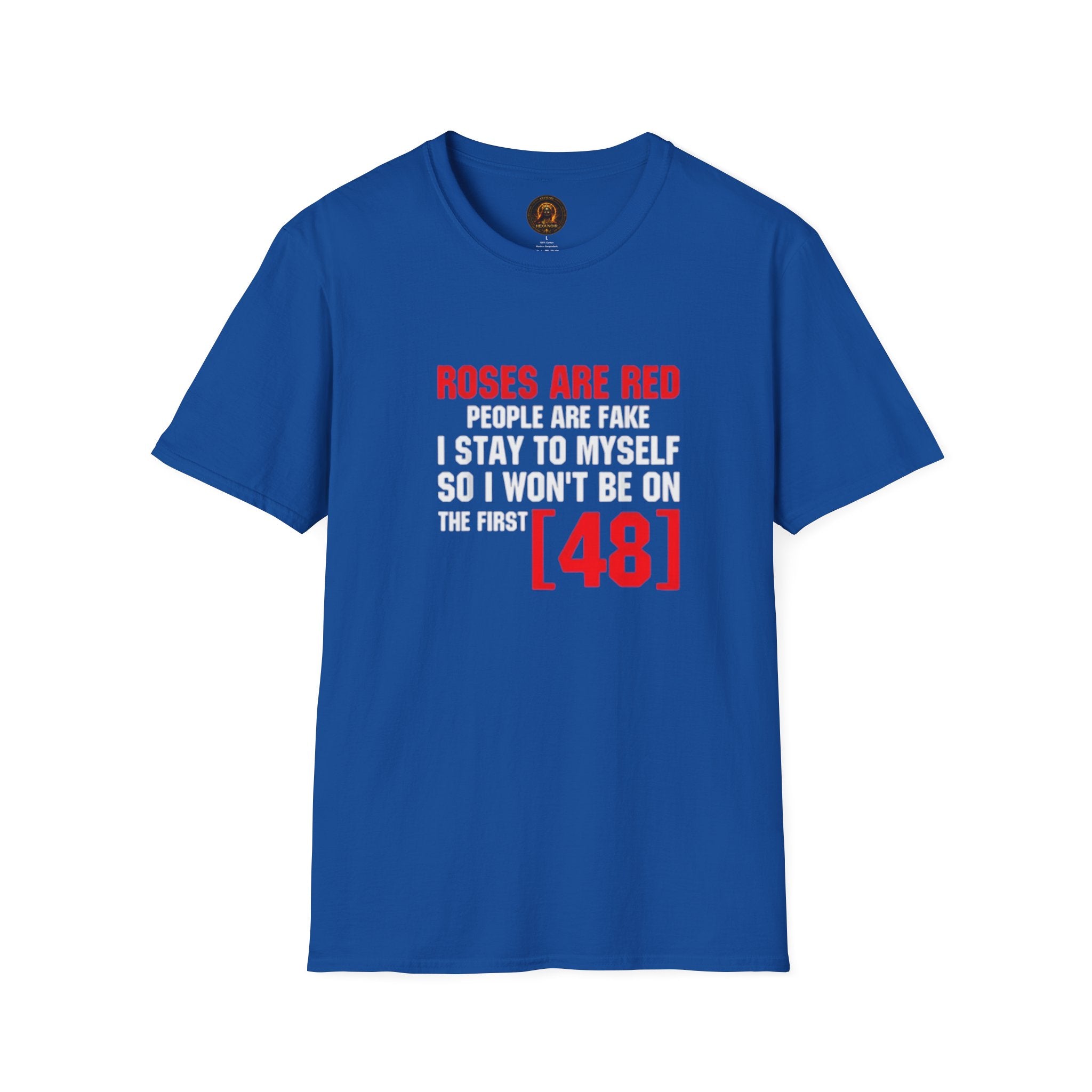 "Roses Are Red, People Are Fake" Unisex Cotton Graphic Tee