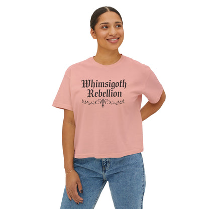 Whimsigoth Rebellion Boxy Tee — “Too Magical to Conform, Too Real to Ignore” Gothic Graphic Shirt
