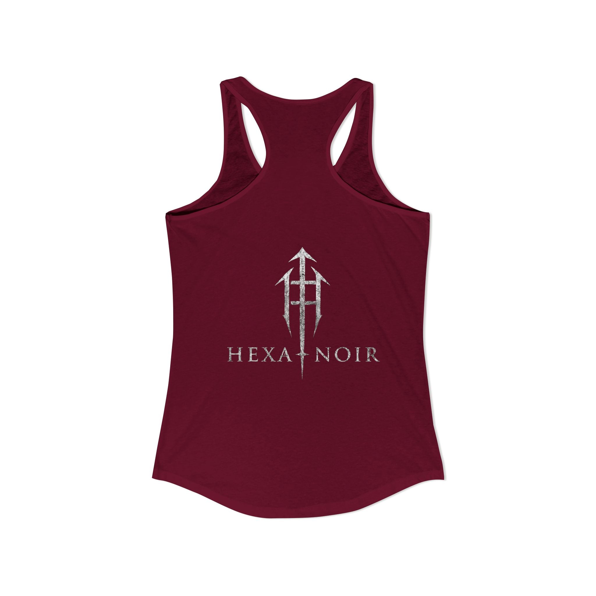 HEXA NOIR NOCTURNAL: Hallowed Nocturnal Saints Tank | Gothic Skull Floral Racerback | Dark Spiritual Streetwear