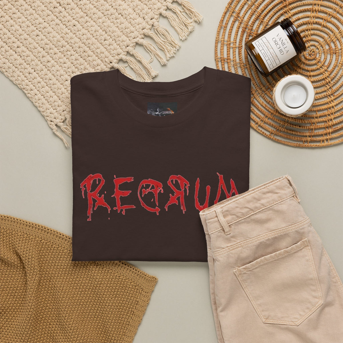 REDRUM' Design, Spooky T-Shirt, Halloween Apparel, Horror Movie Fan Gift, Unique Graphic Tee
