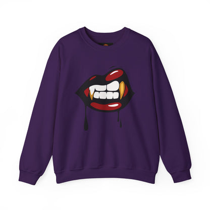 Vampire Bite Crewneck Sweatshirt | Gothic Streetwear | Dark Feminine Fashion | Edgy Alt Style |