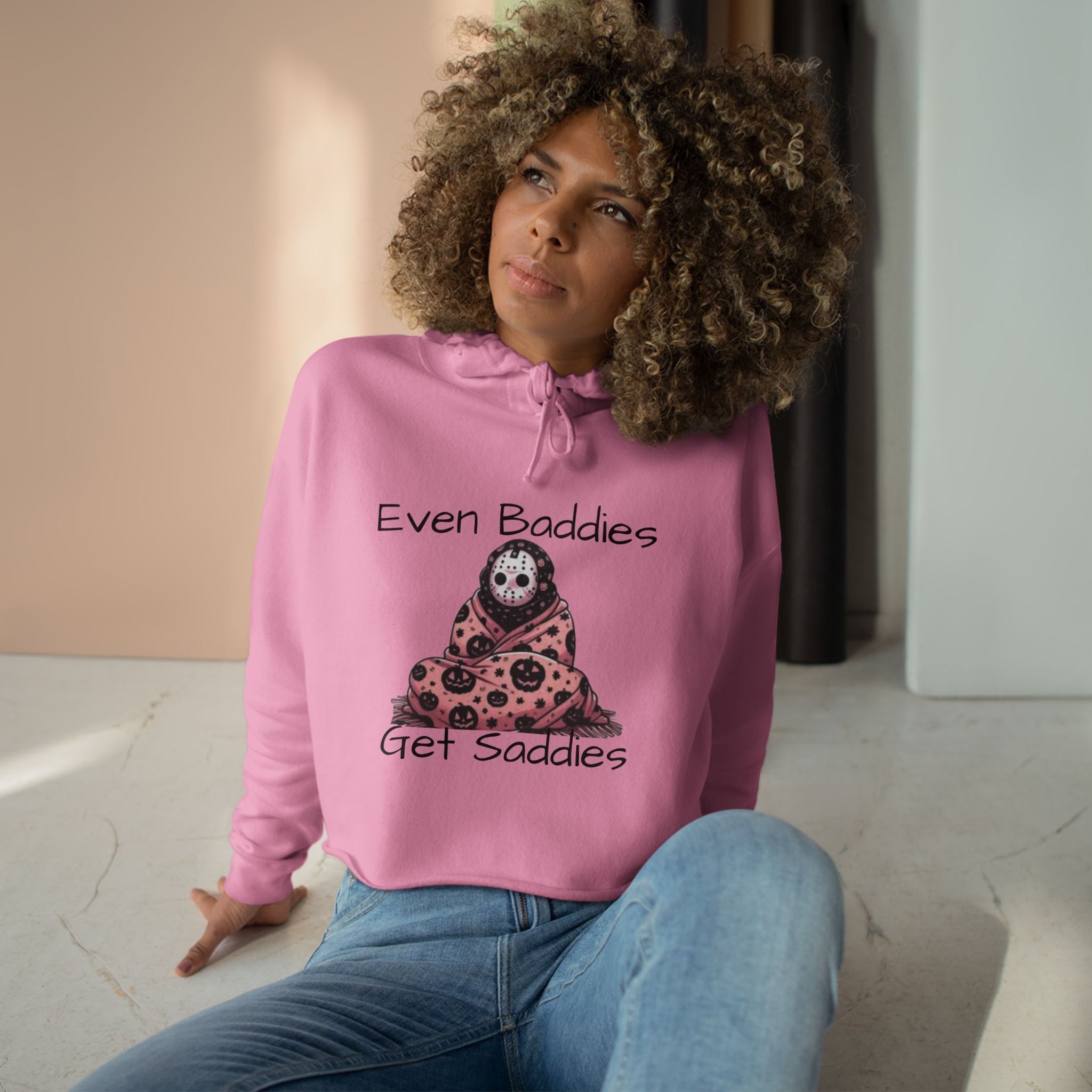 Even Baddies Get Saddies Crop Hoodie