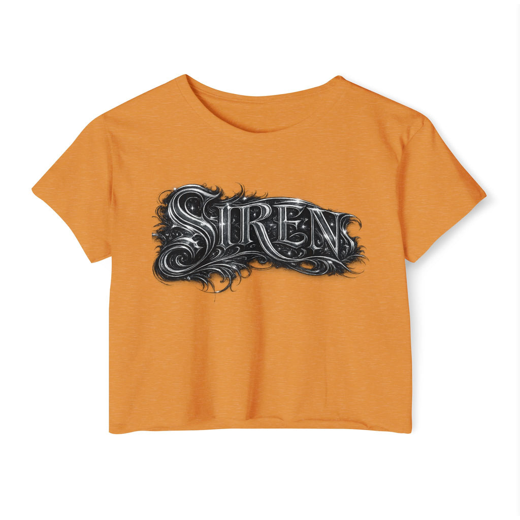 Siren Festival Crop Top — Gothic Mermaid Moon Graphic Tee