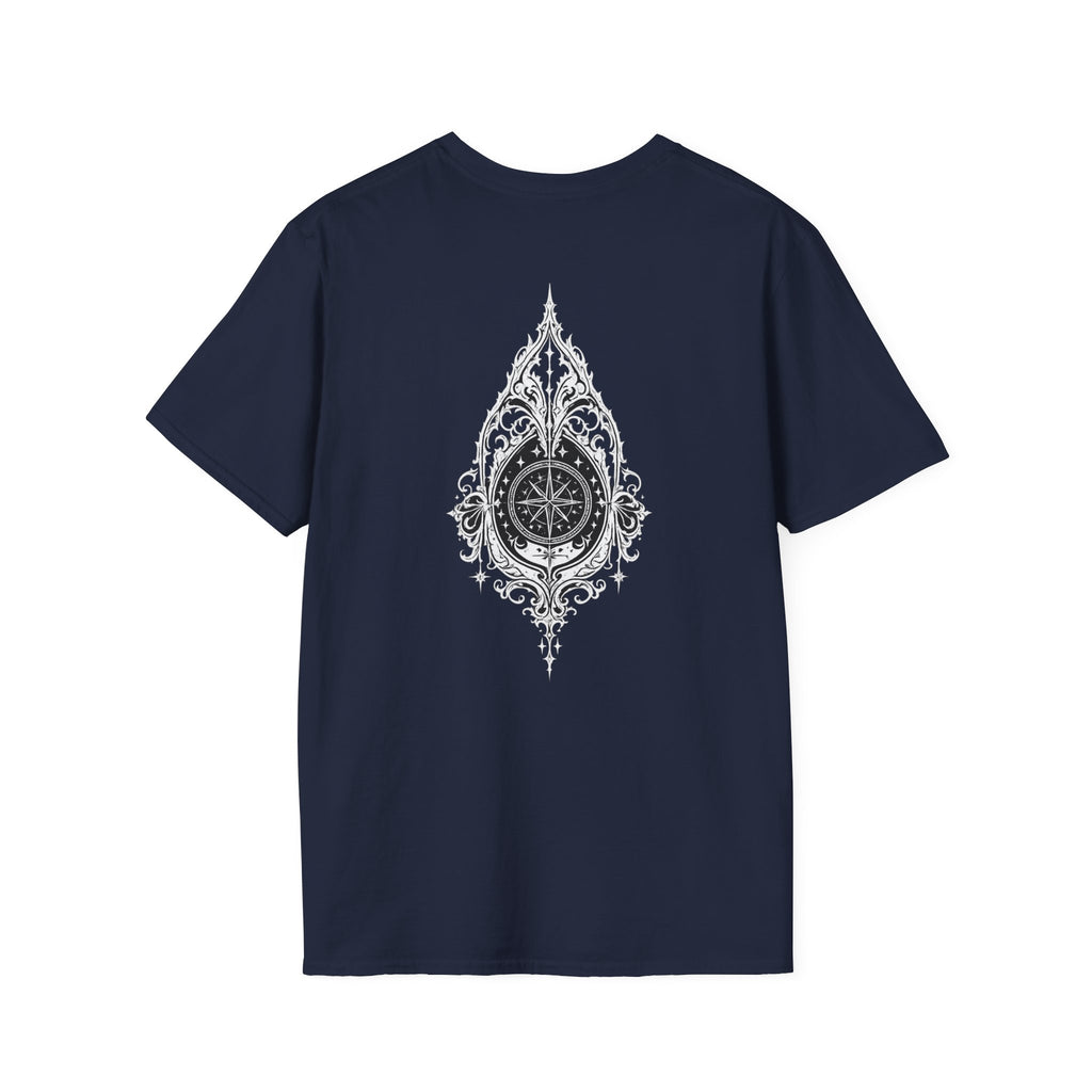 Compass Rose Vintage Nautical Back Print Unisex Graphic Tee