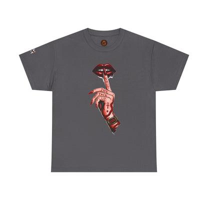 SILENCE. Statement Tee | Gothic Streetwear Shirt | Unisex Dark Aesthetic | Hexa Noir Graphic Tee