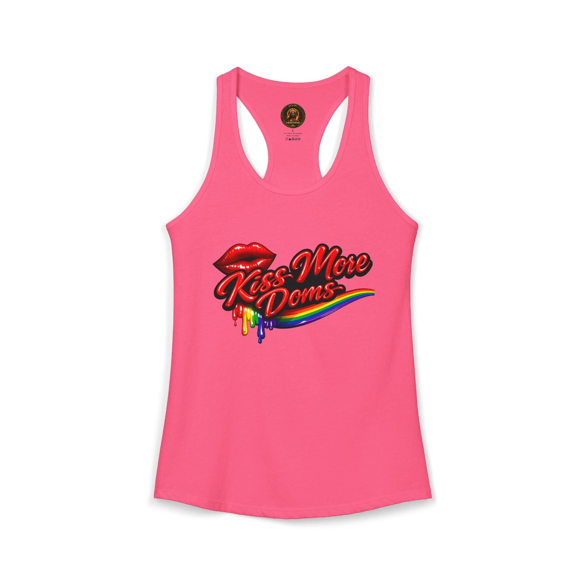 Kiss More Doms Pride Razorback Tank | Hexa Noir Pride '26