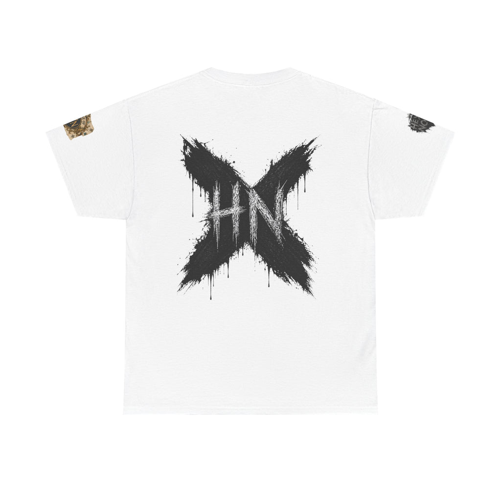 Thick & Thriving Graphic Tee — Bold Gothic Lettering with Distressed X Back