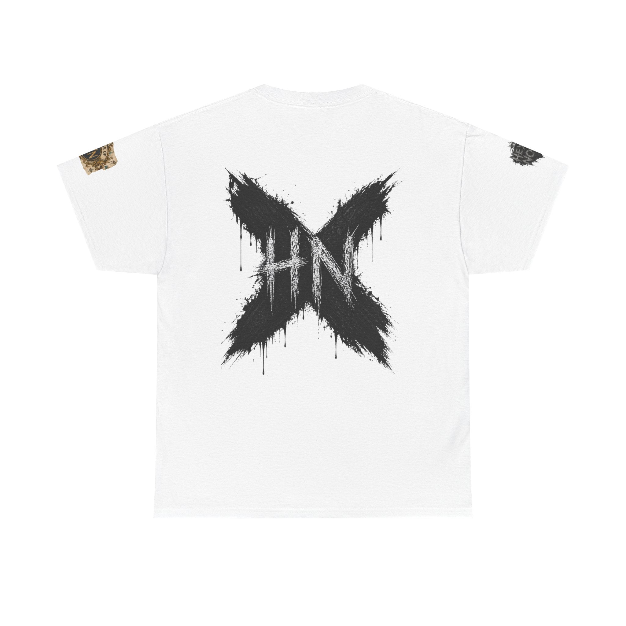 Thick & Thriving Graphic Tee — Bold Gothic Lettering with Distressed X Back