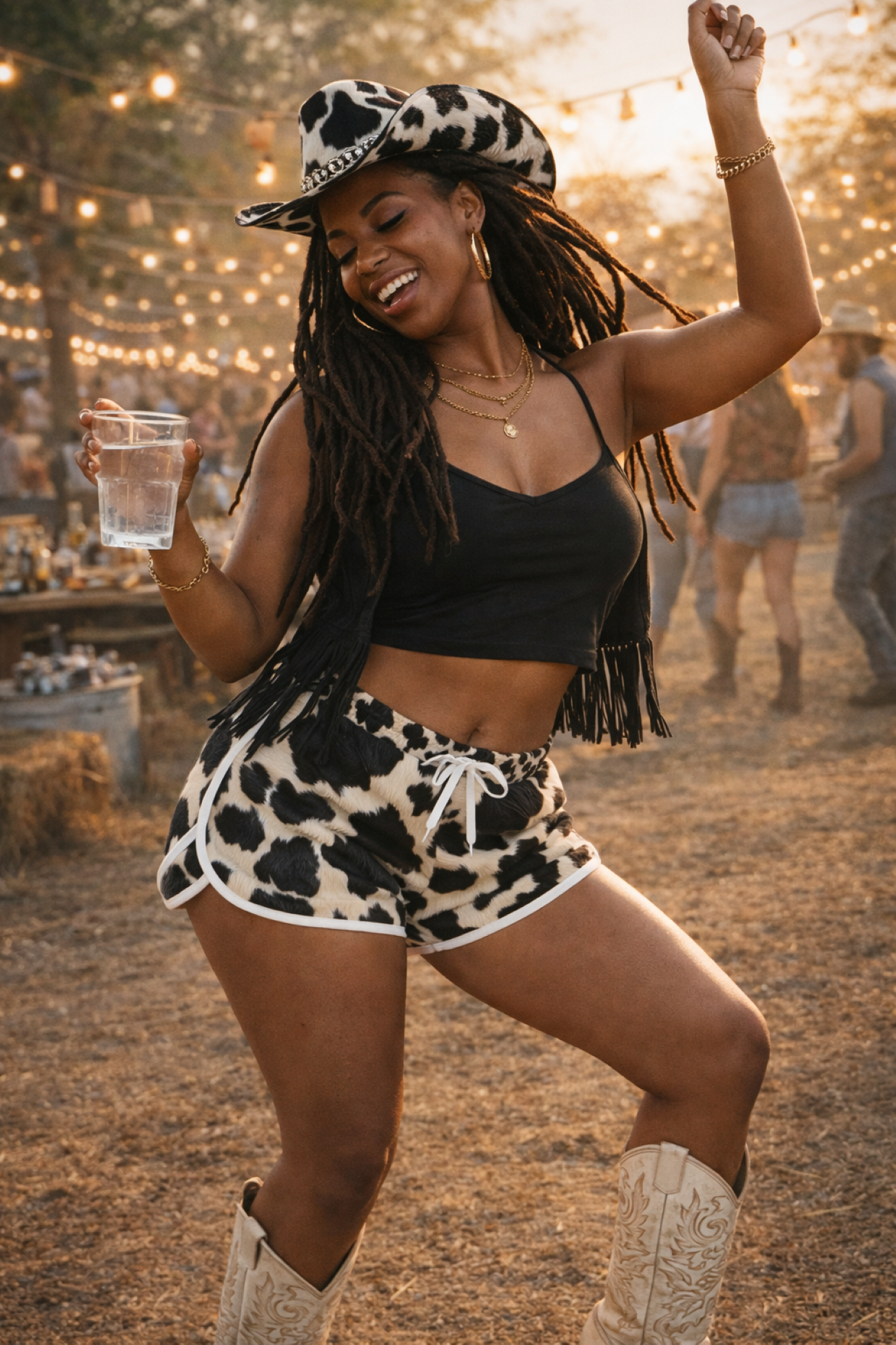 Thick & Filthy Cow Print Shorts