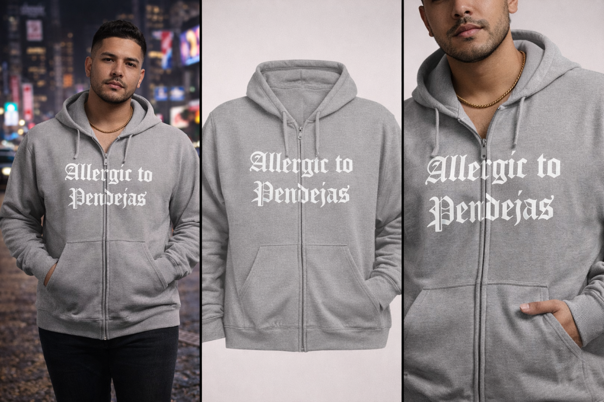 Allergic to Pendejas Zip Hoodie – Dark Attitude Collection