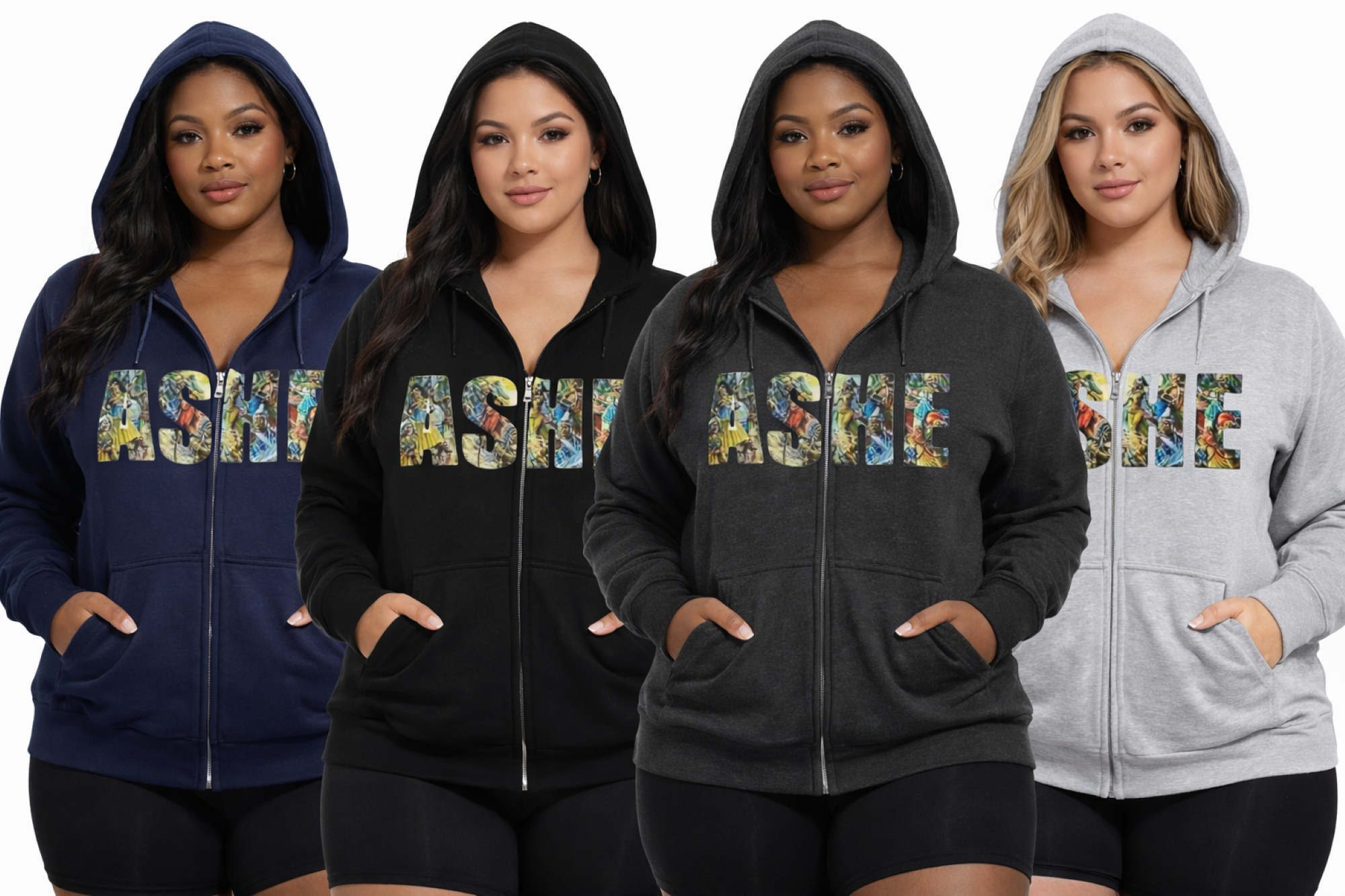 Ashe Graphic Zip Hoodie