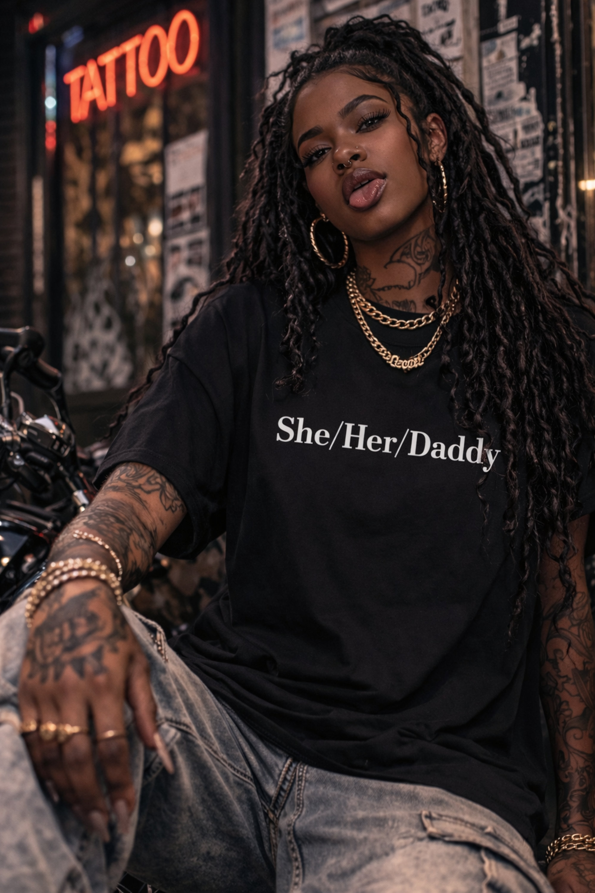 She/Her/Daddy Unisex Softstyle T-Shirt