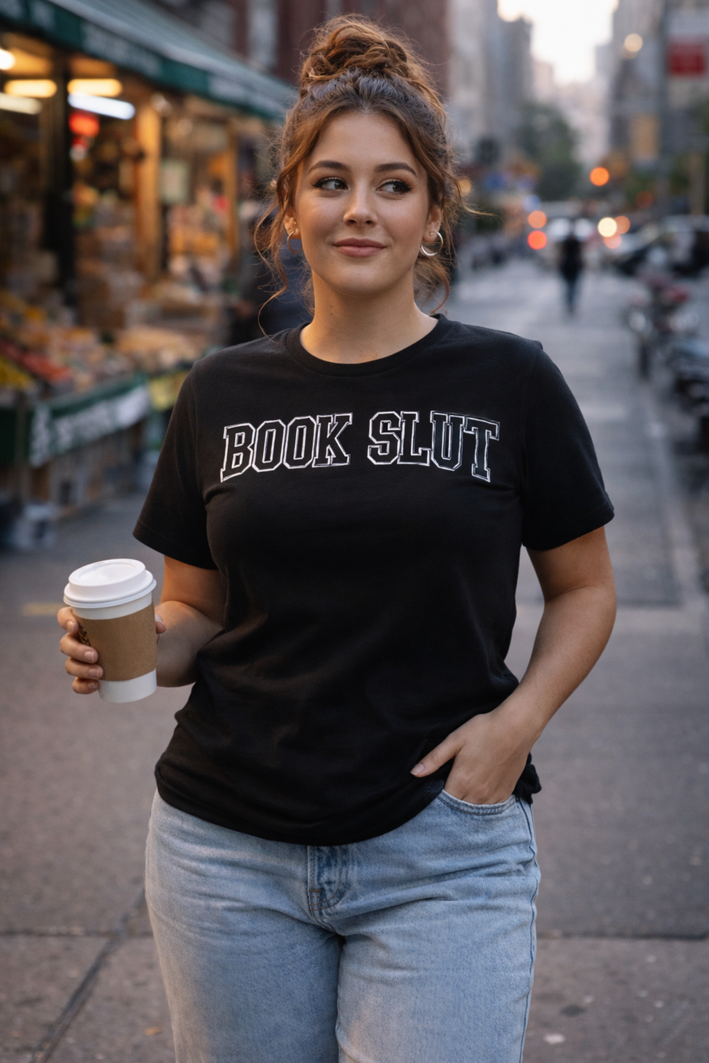 Book S-UT Hollow Lettering Tee