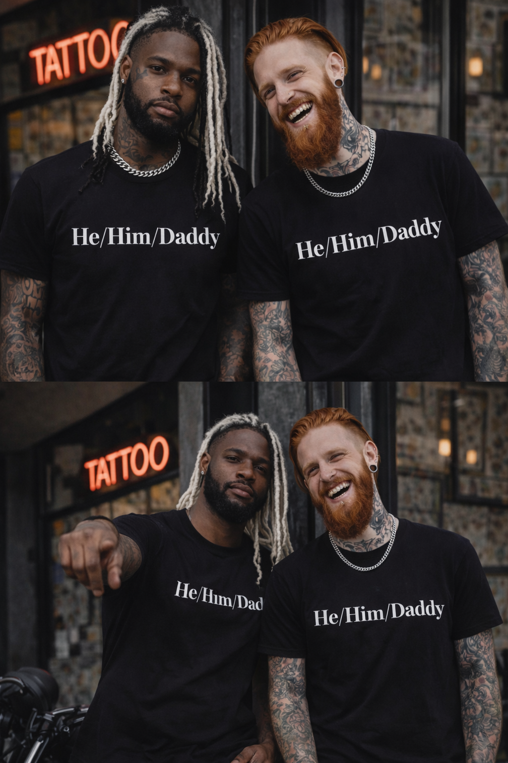 He/Him/Daddy T-Shirt – Pronoun & Daddy Pride Tee