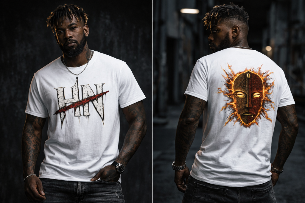 Hexa Noir “Creation” Tee – Fire Mask Streetwear