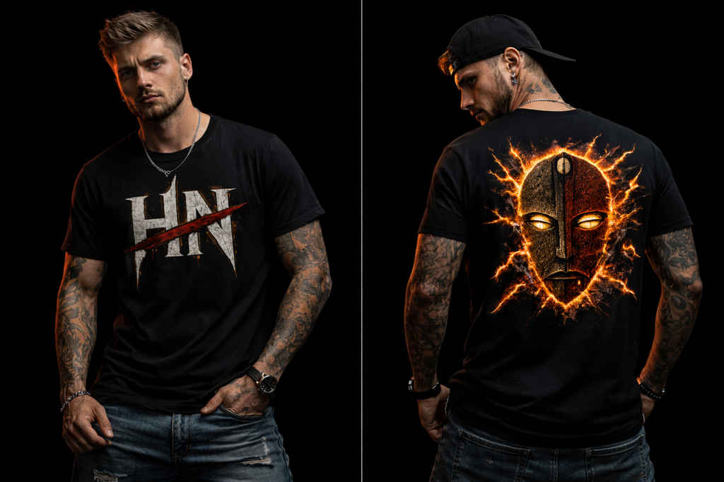 Hexa Noir “Creation” Tee – Fire Mask Streetwear