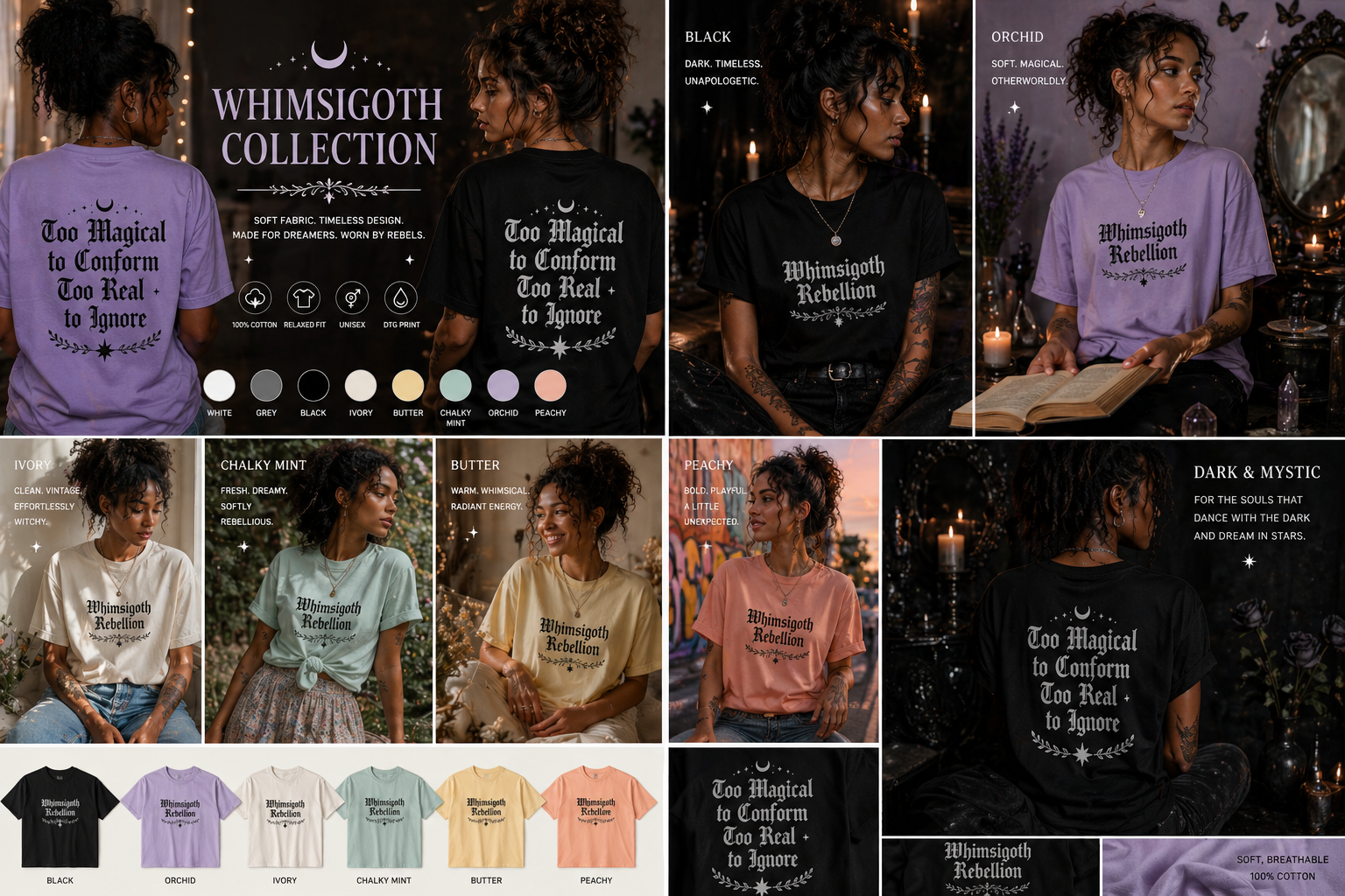 Whimsigoth Rebellion Boxy Unisex Gothic Graphic Tee