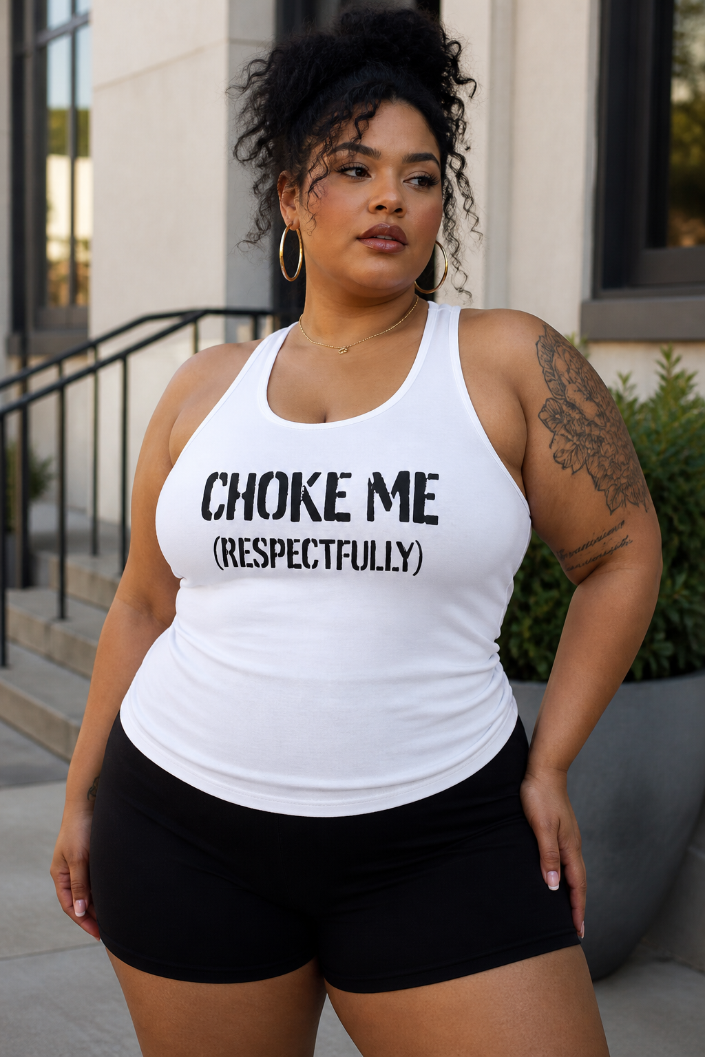 HΞXA Racerback Tank – Black