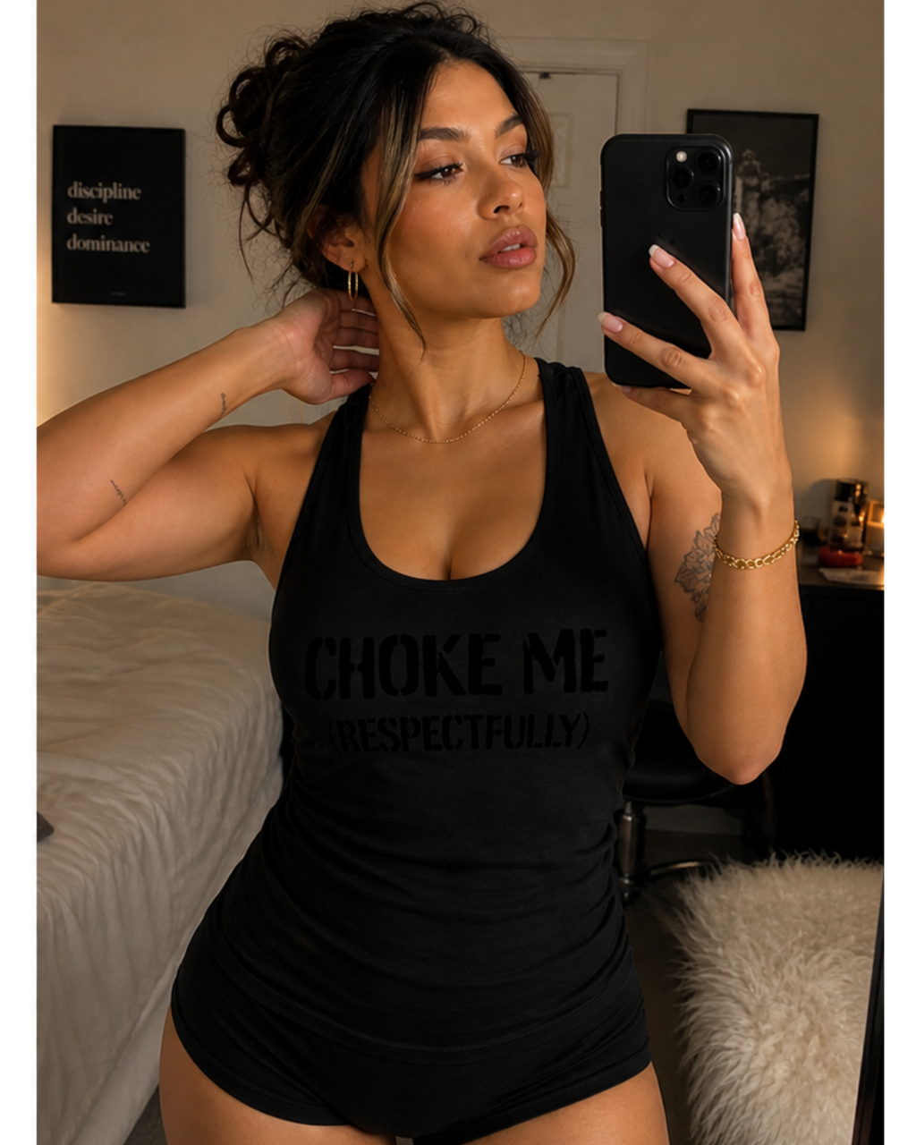 HΞXA Racerback Tank – Black