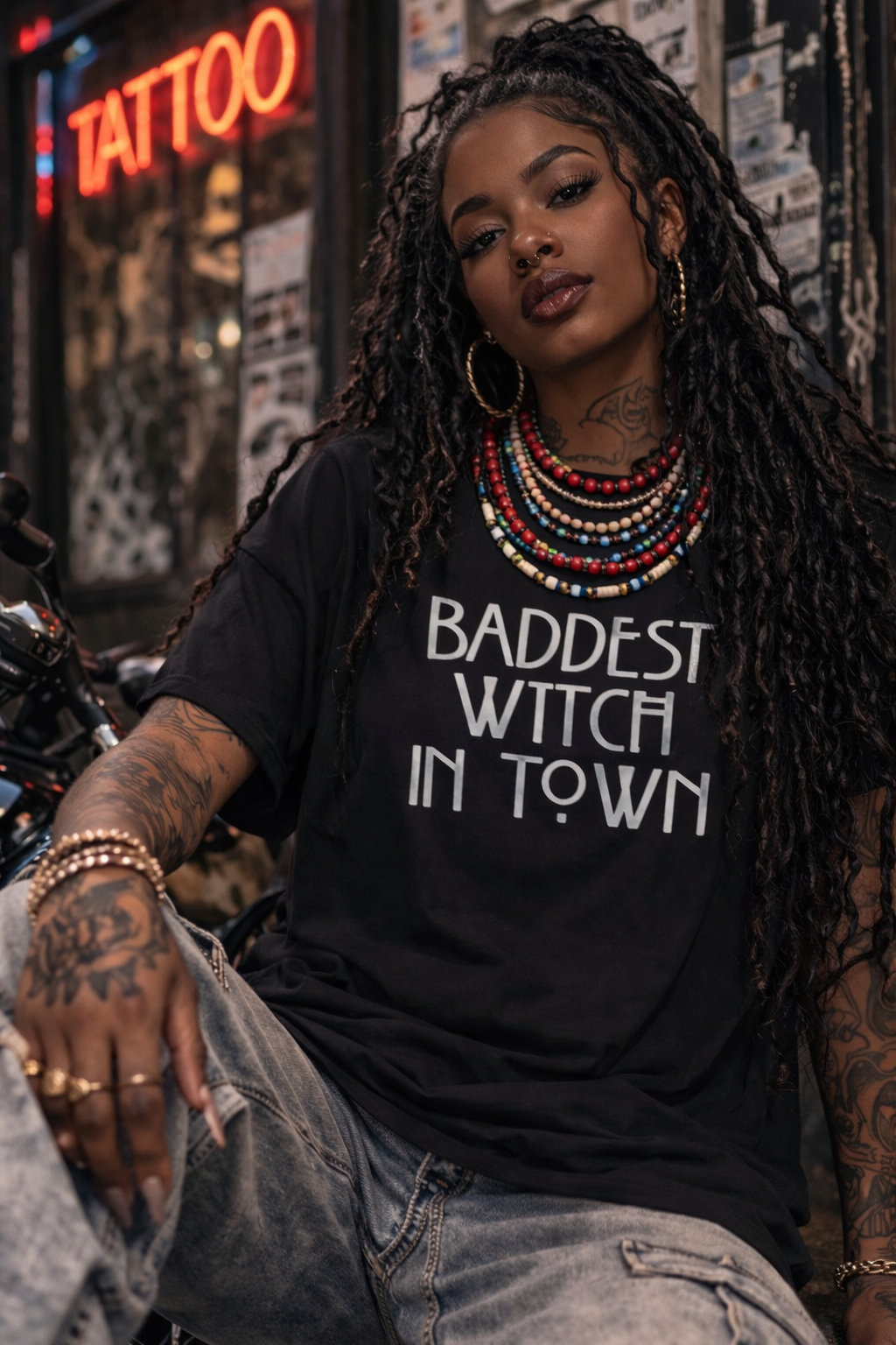 The Baddest Witch in Hexa Noir Unisex Graphic Tee