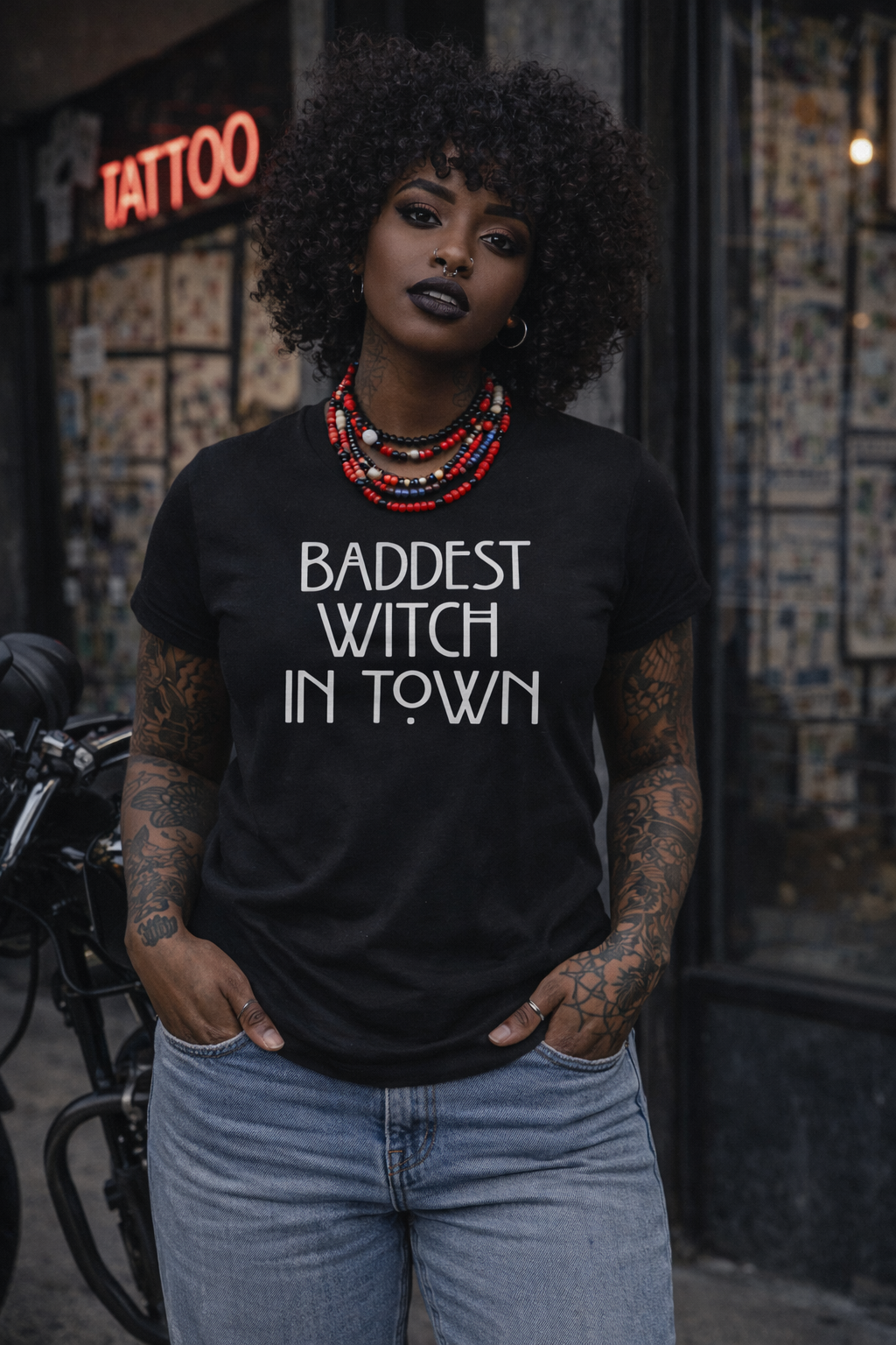 The Baddest Witch in Hexa Noir Unisex Graphic Tee