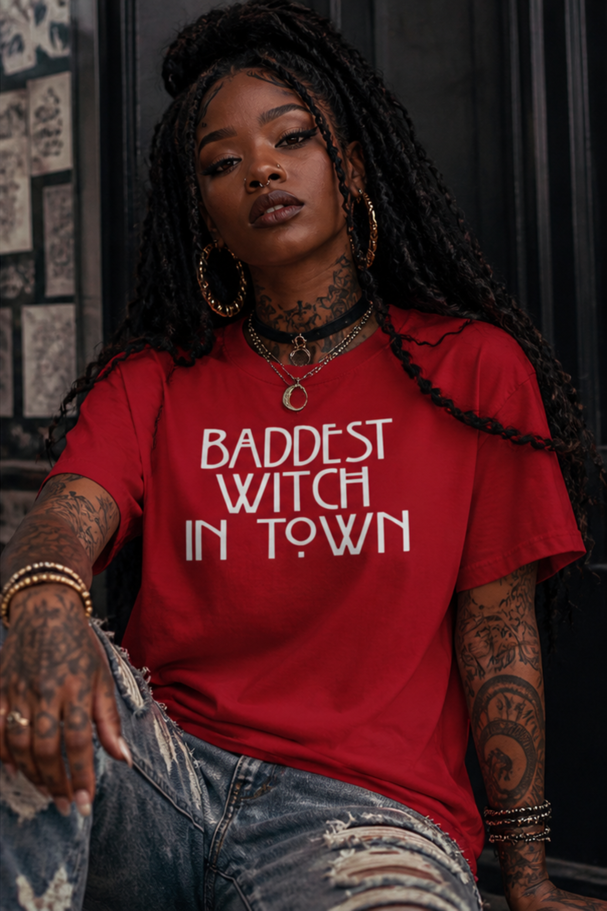 The Baddest Witch in Hexa Noir Unisex Graphic Tee
