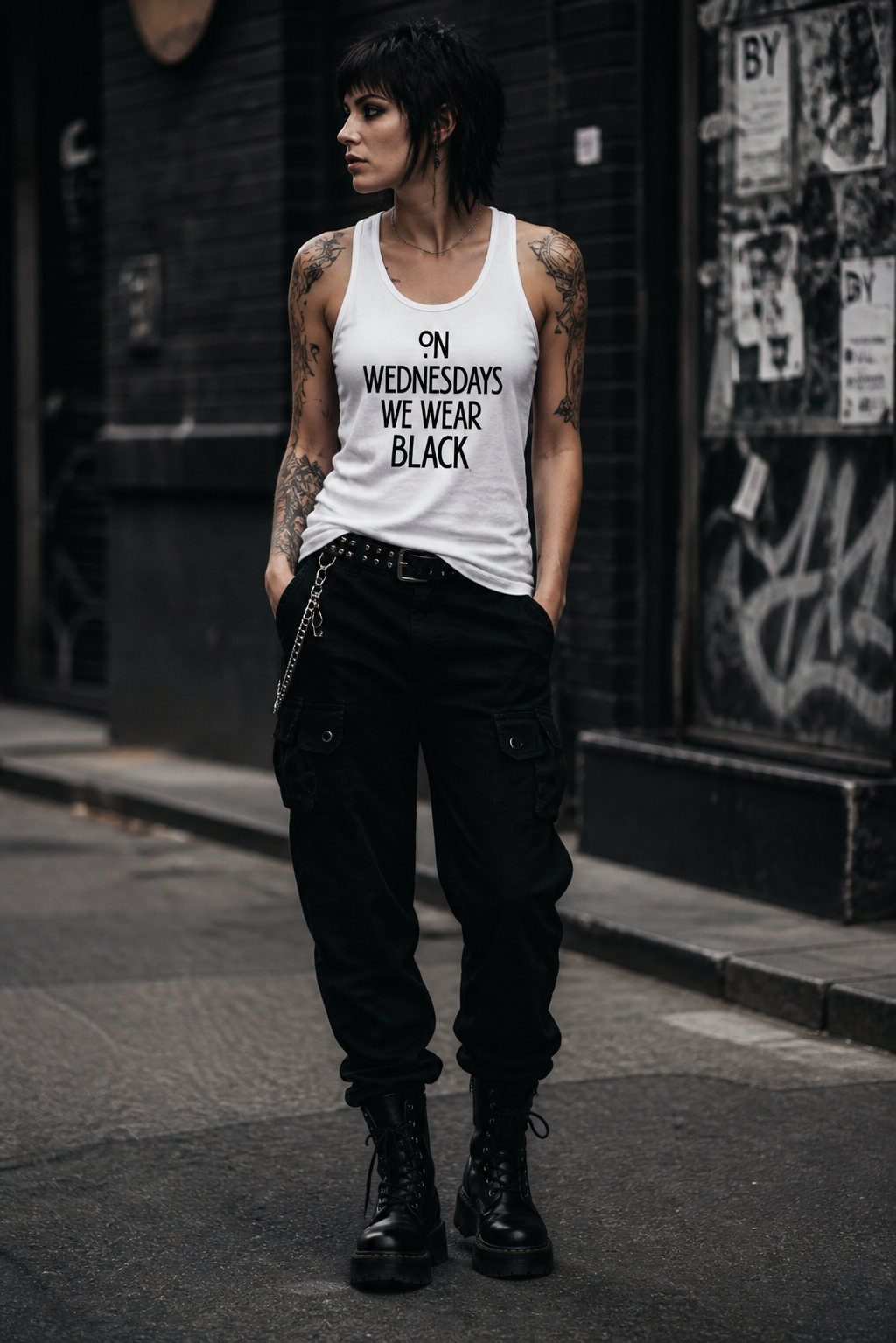 On Wednesdays we Wear HEXA NOIR Unisex Tank