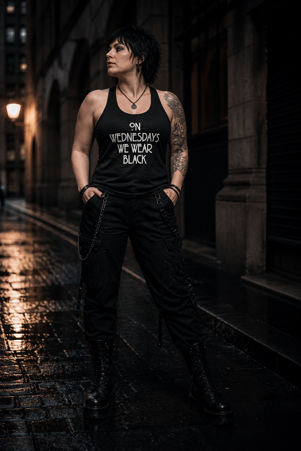 On Wednesdays we Wear HEXA NOIR Unisex Tank