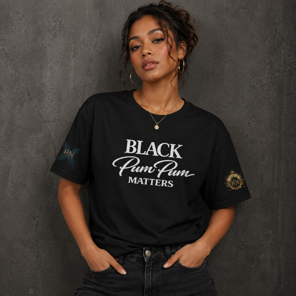 House of H/N Tee BLACK PUM PUM MATTERS