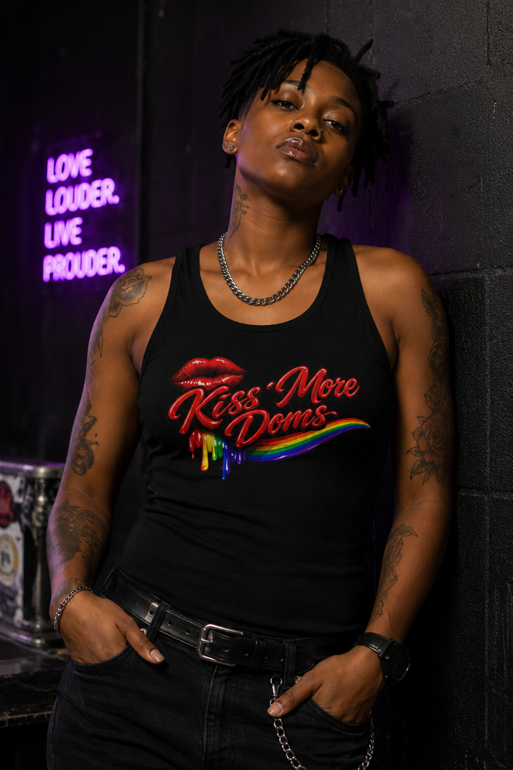 Kiss More Doms Pride Tank | Hexa Noir Pride '26