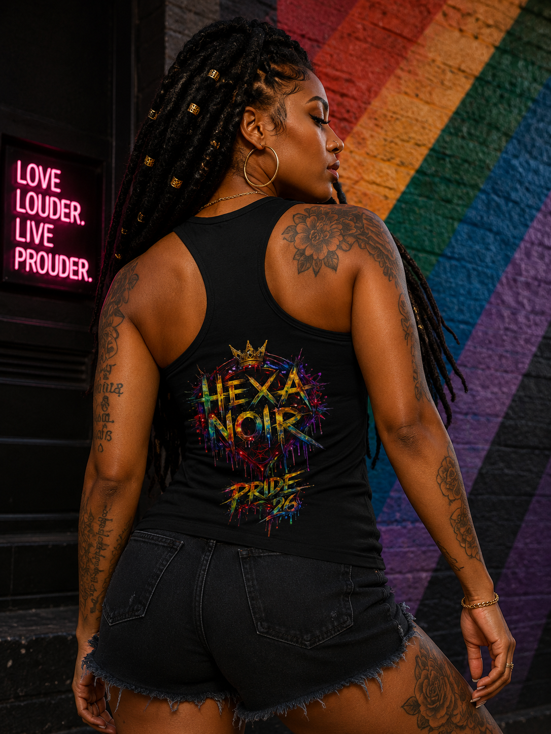 Kiss More Fems Pride Racerback Tank| Hexa Noir Pride '26 Collection