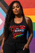 Kiss More Trans Girls Racerback Tank | Hexa Noir Pride '26 Collection