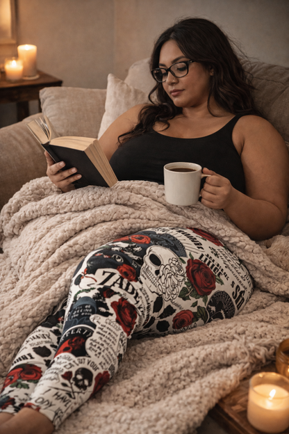 Dark Romance Collage Leggings | Bookish Goth Aesthetic | Reader Girl Outfit | Booktok Inspired