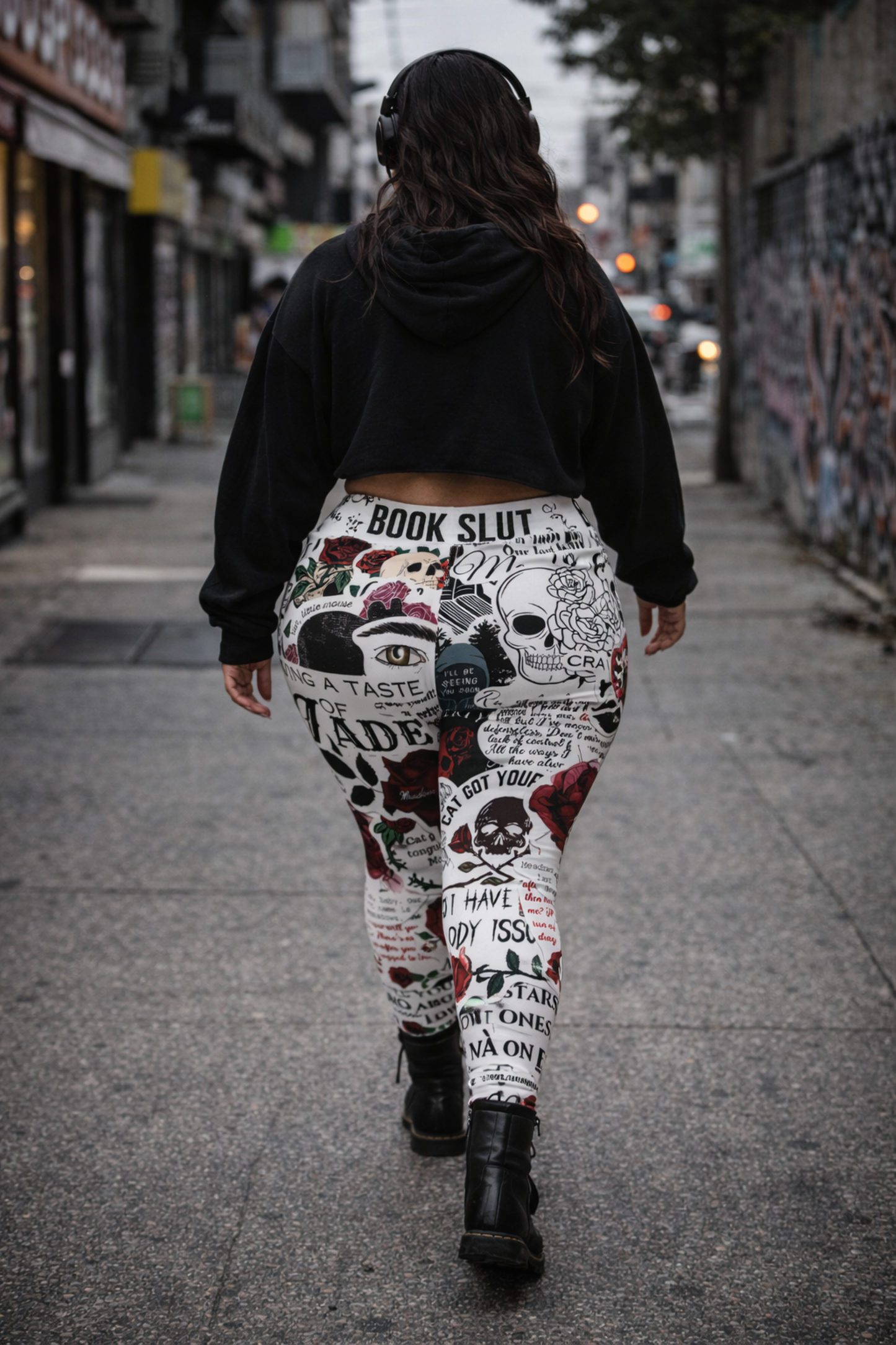 Dark Romance Collage Leggings | Bookish Goth Aesthetic | Reader Girl Outfit | Booktok Inspired